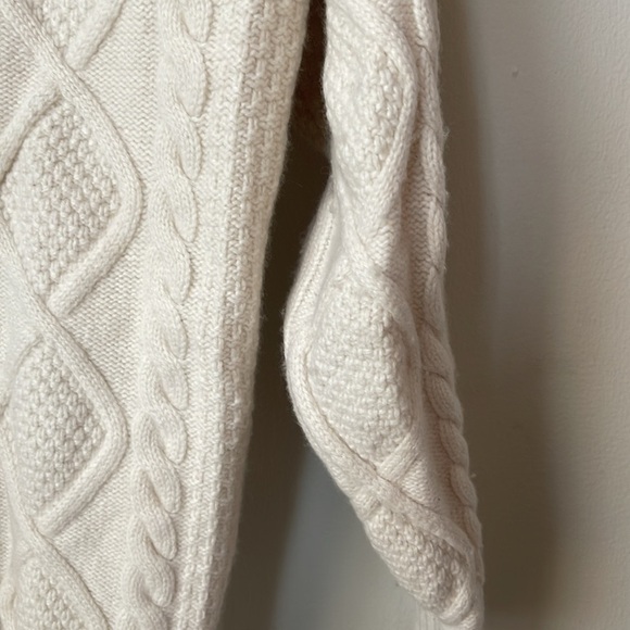 Sunday Best Peggy Aritzia XS Cream Fisherman Sweater Cable Knit - Picture 7 of 8